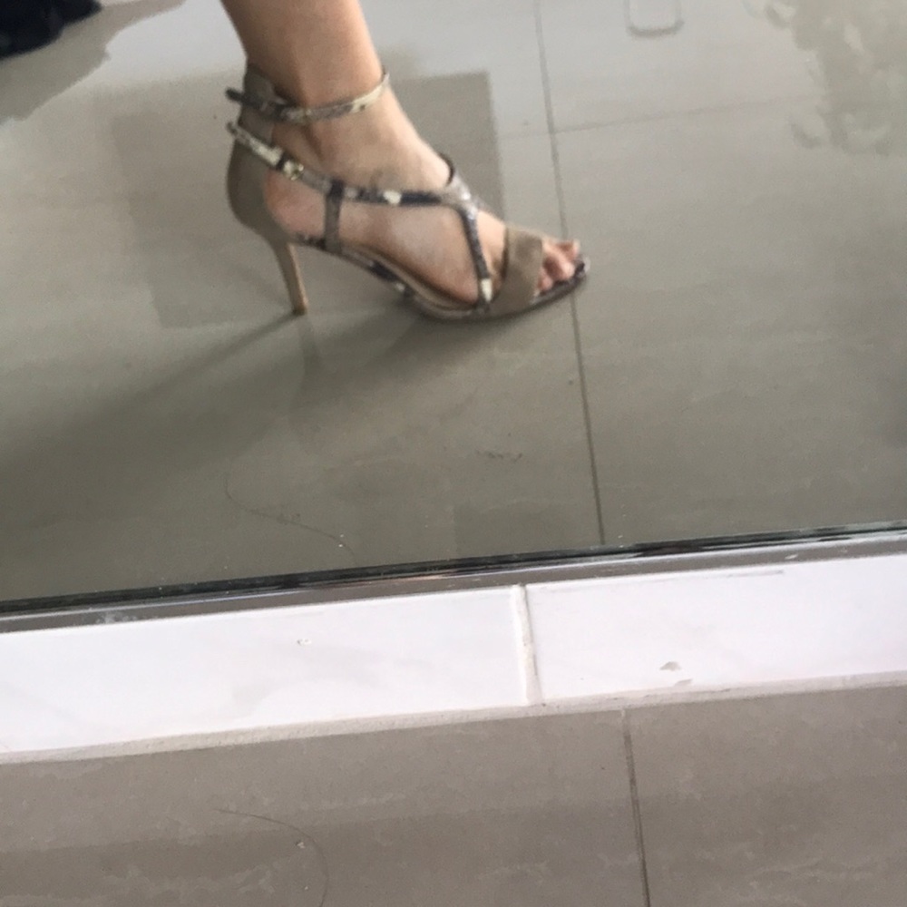 SNAKESKIN LEATHER HEELS , Nine West